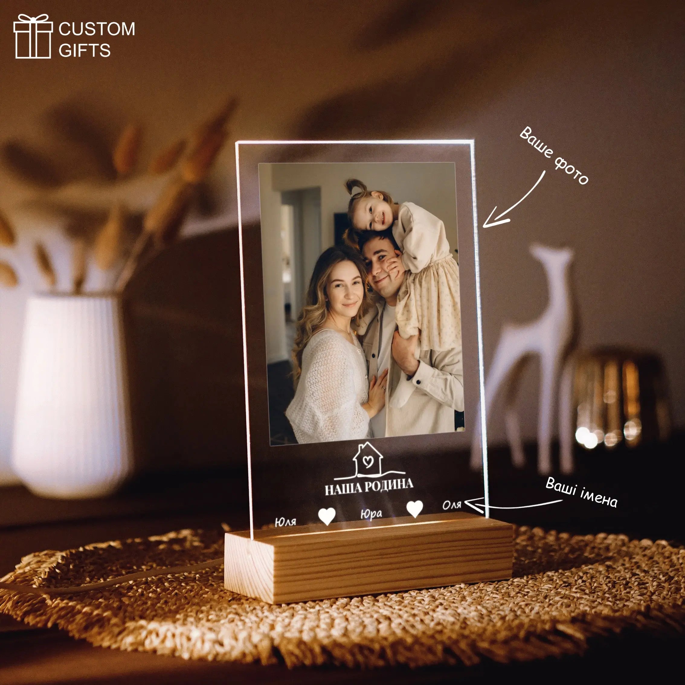Іменний Family Poster — подарунок на День Сім'ї Custom Gifts
