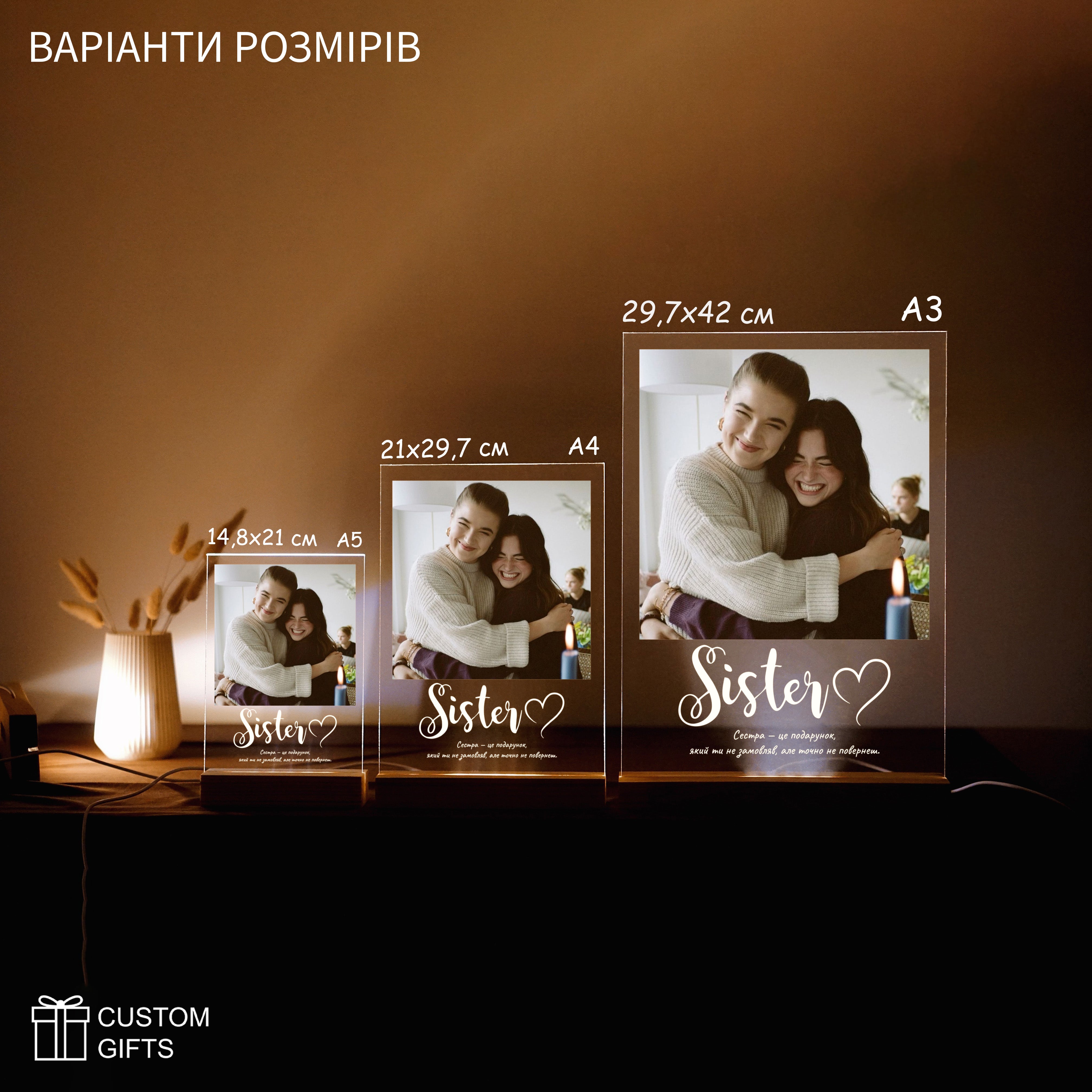 PhotoPoster - подарунок сестрі