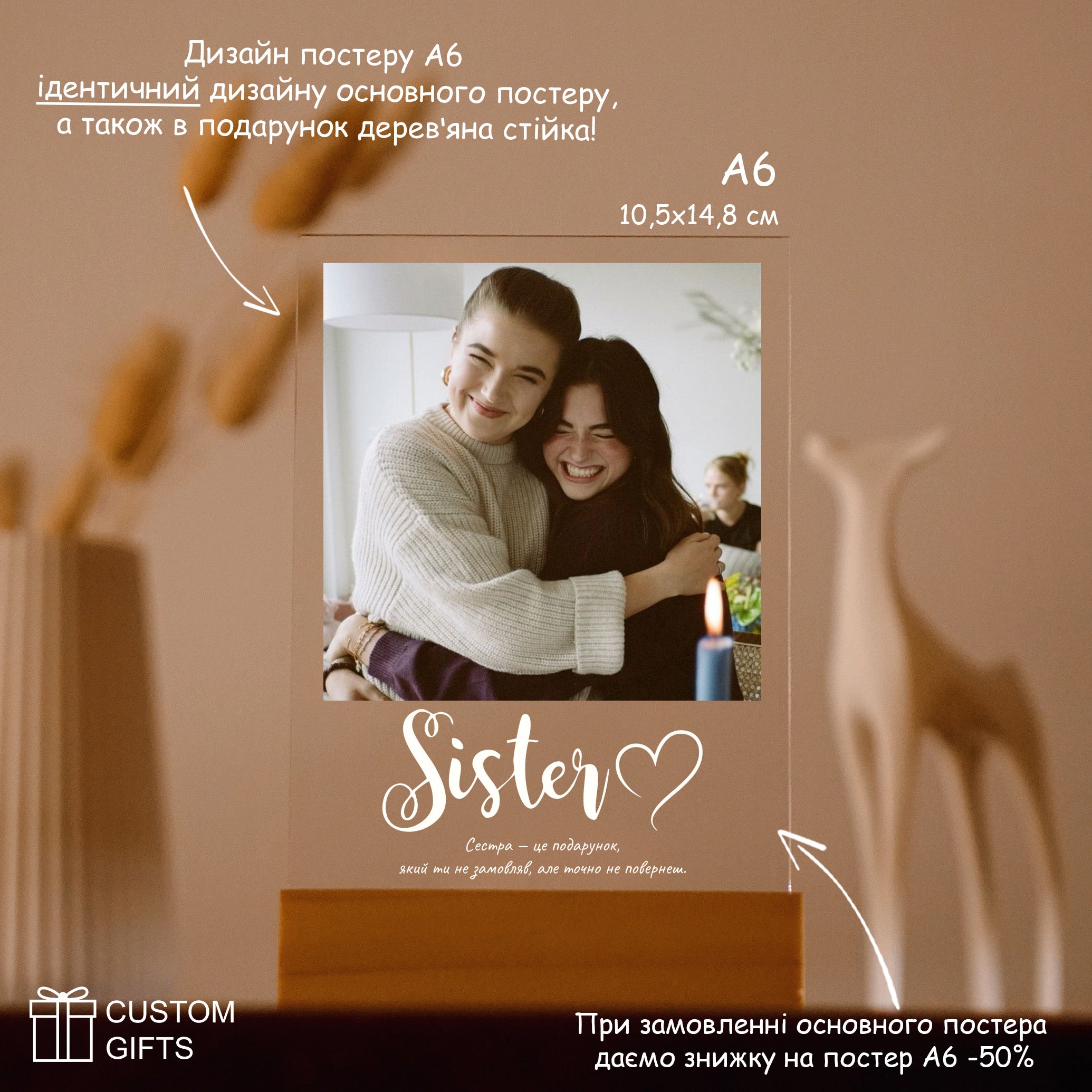 PhotoPoster - подарунок сестрі