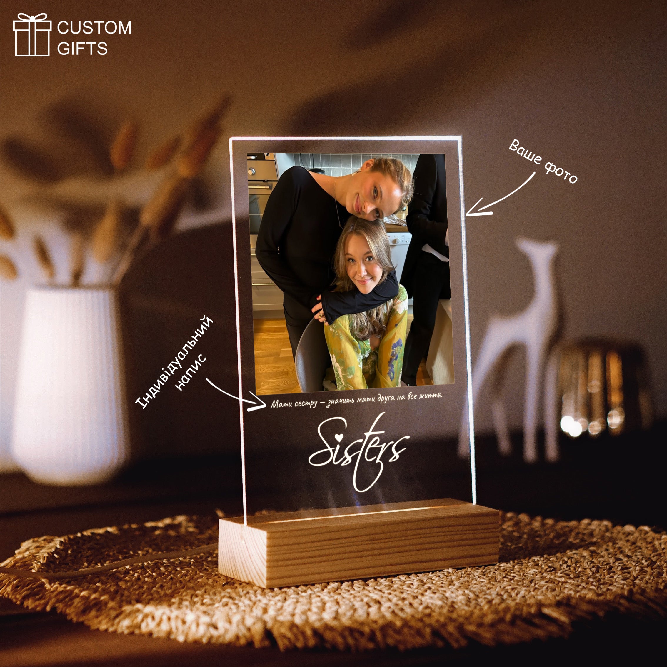 Персоналізований Photoposter - подарунок для сестри