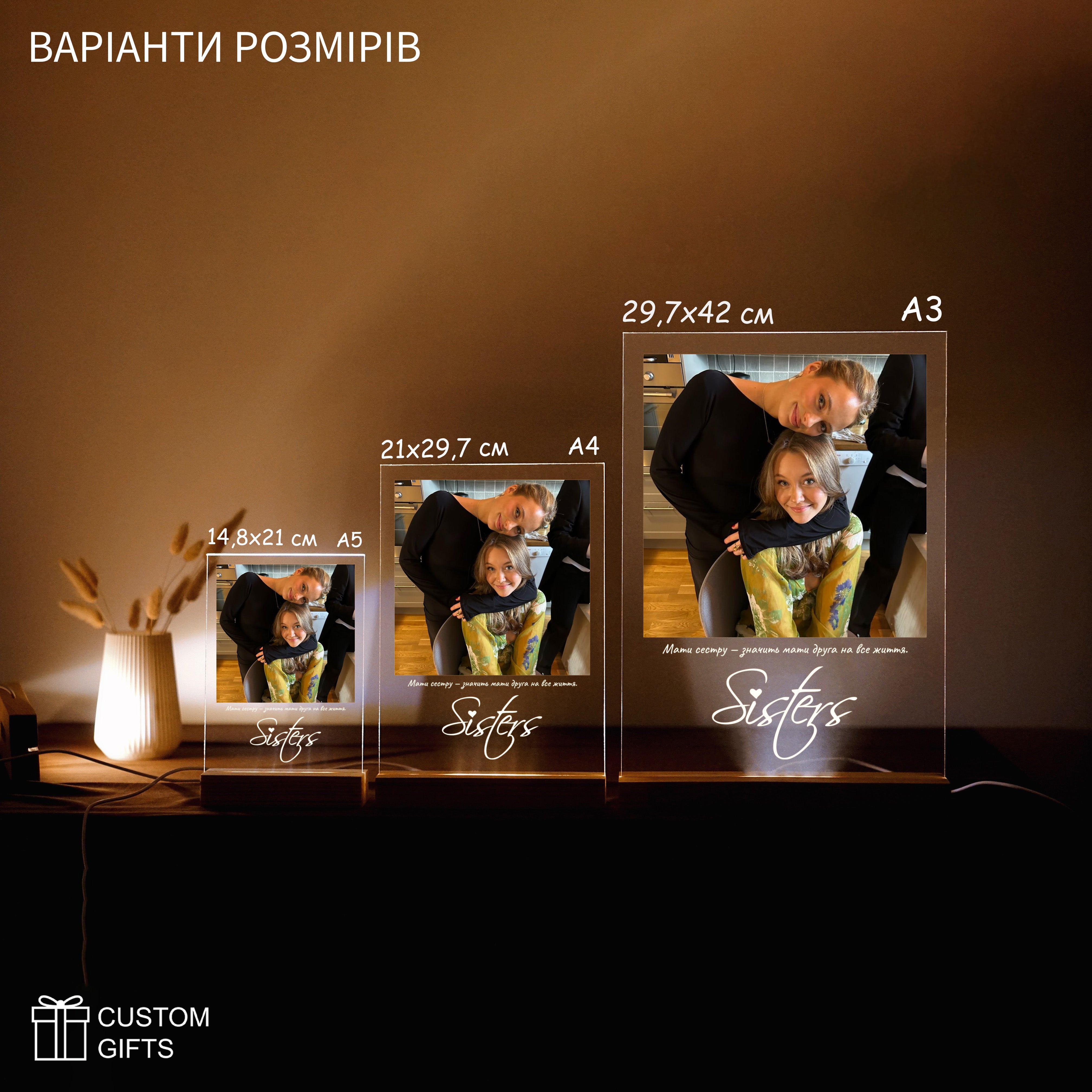 Персоналізований Photoposter - подарунок для сестри