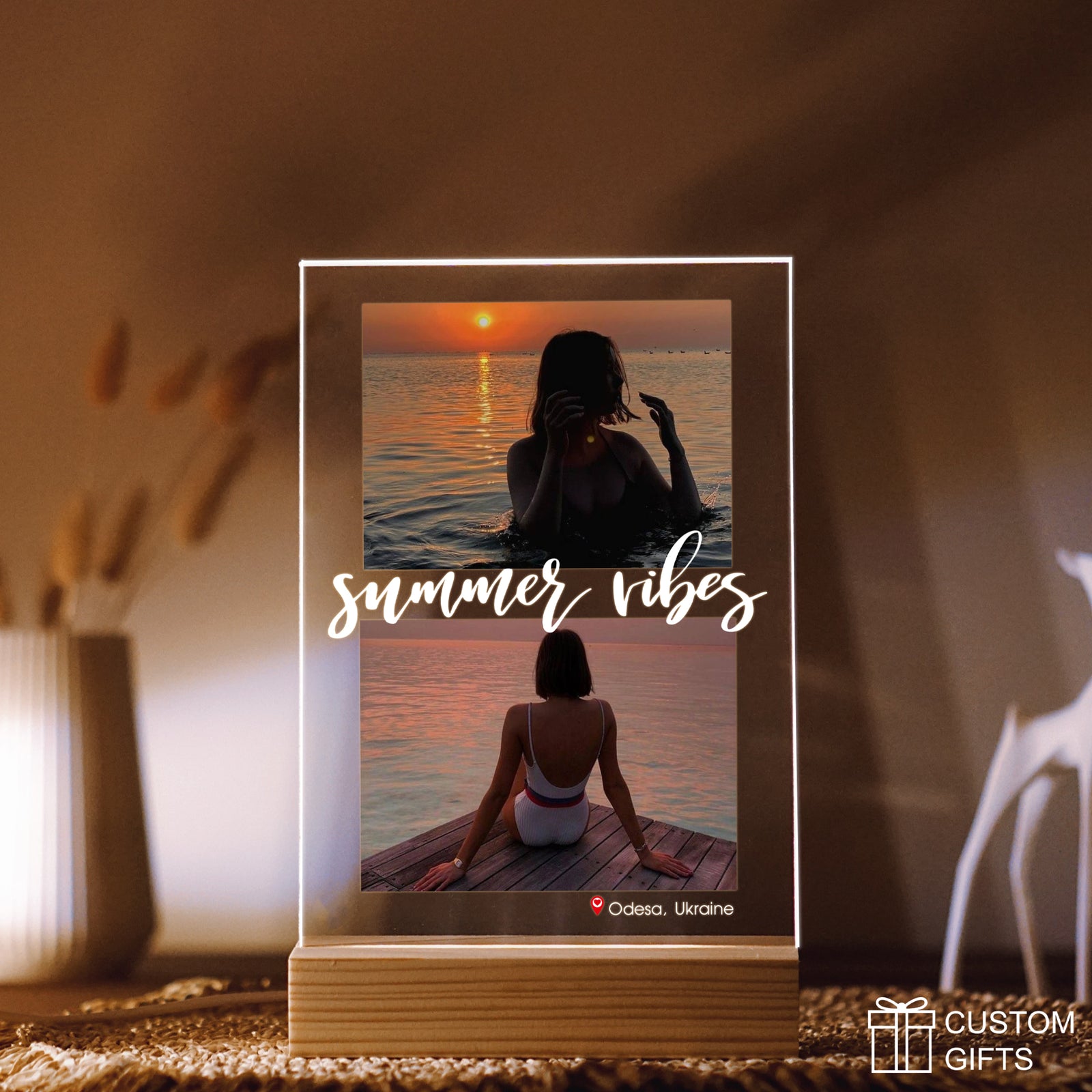 Photoposter з літніми спогадами та локацією — подарунок з відпустки