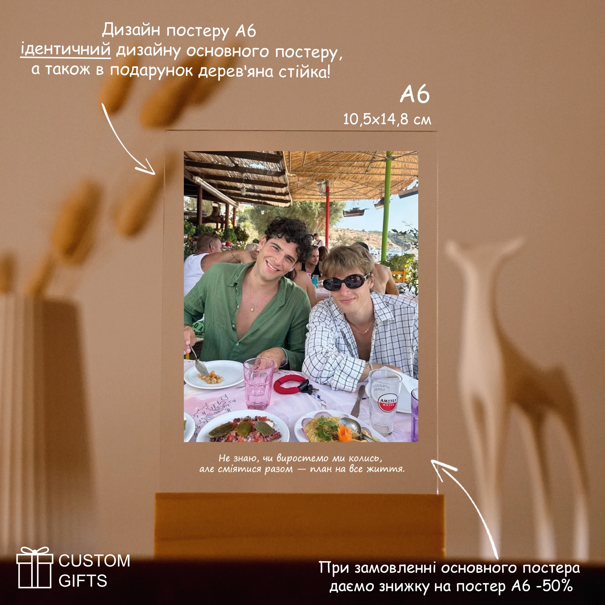 Персоналізований фотопостер на згадку — подарунок до Дня друзів