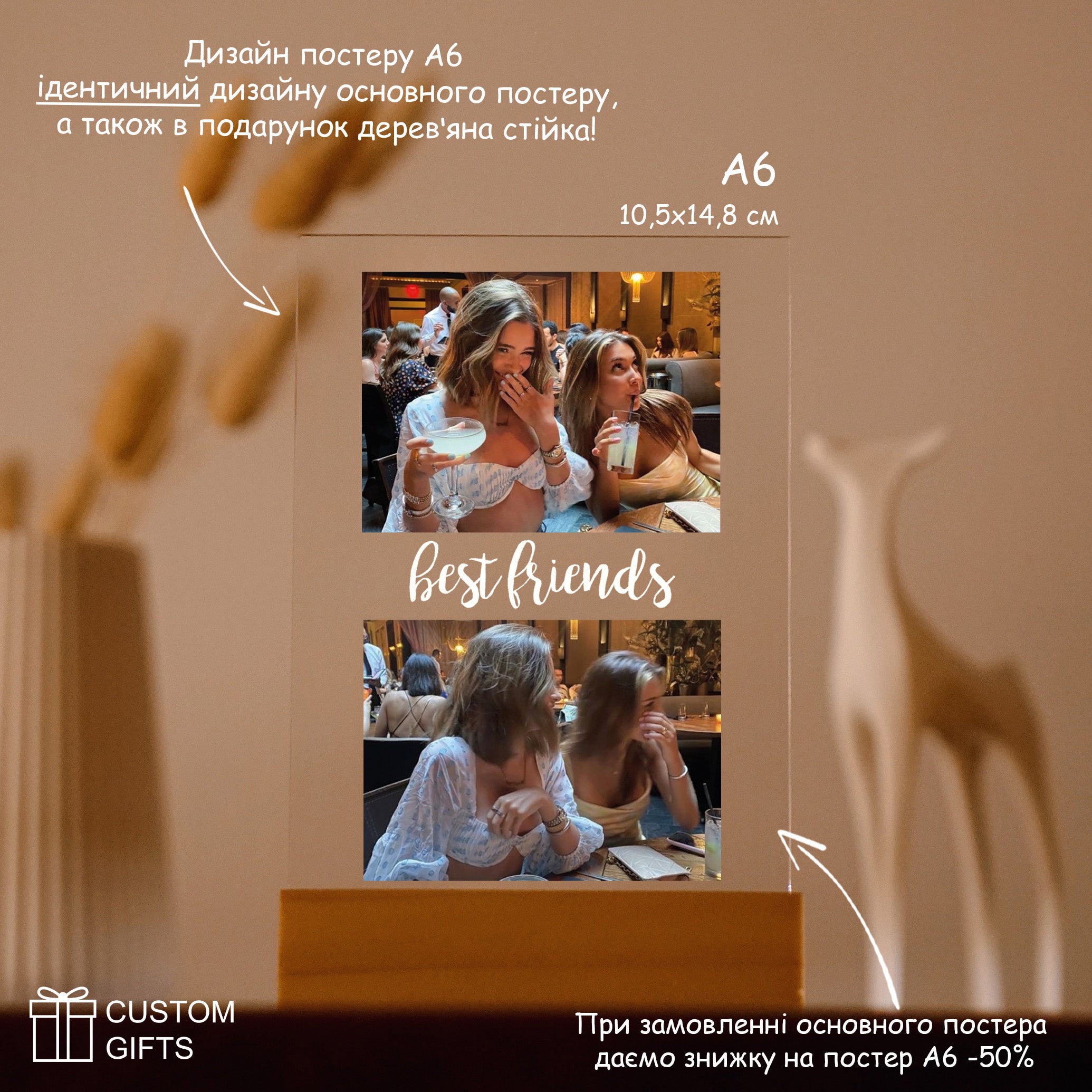 Святковий фотопостер — подарунок друзям