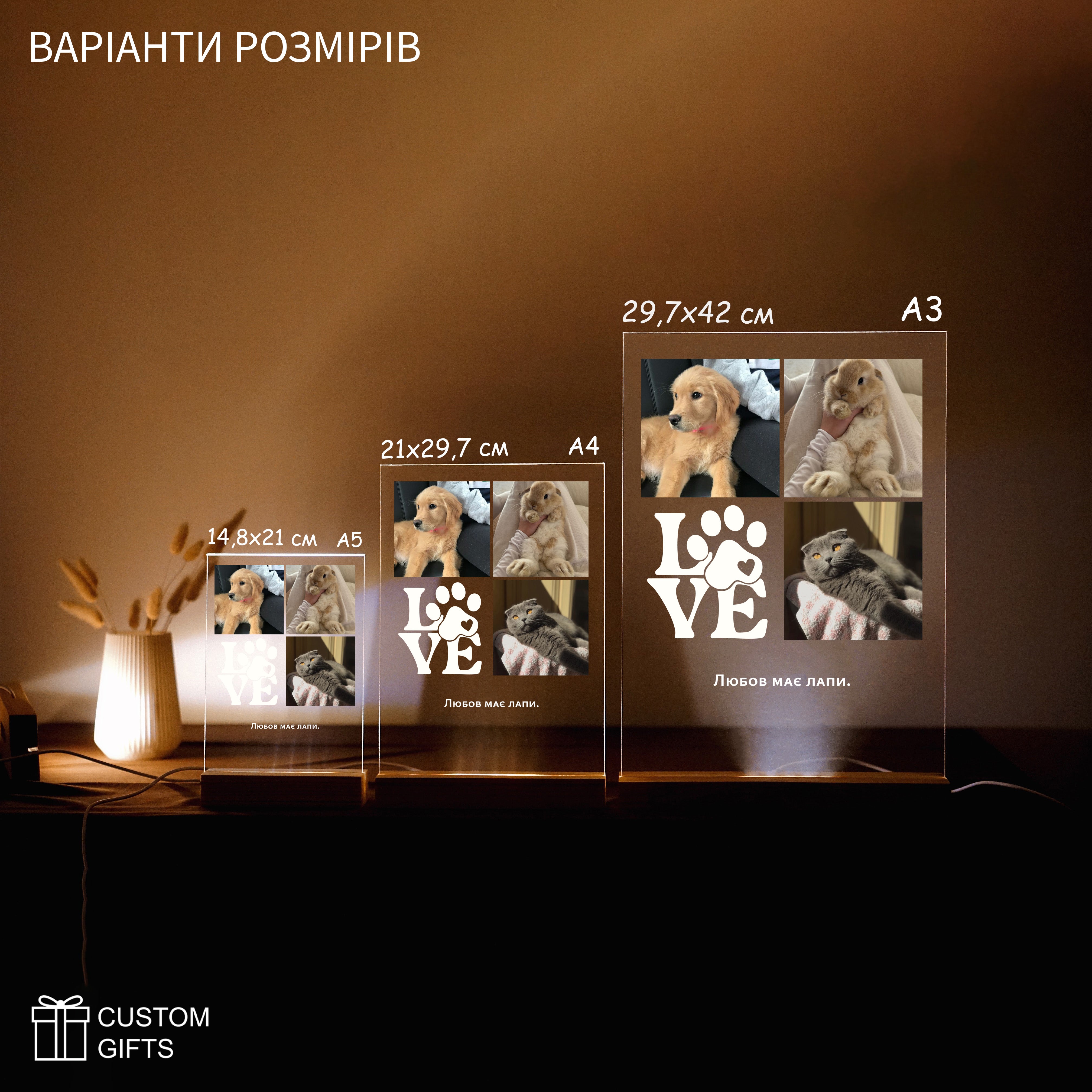 Персоналізований фото-колаж з домашньою твариною на подарунок