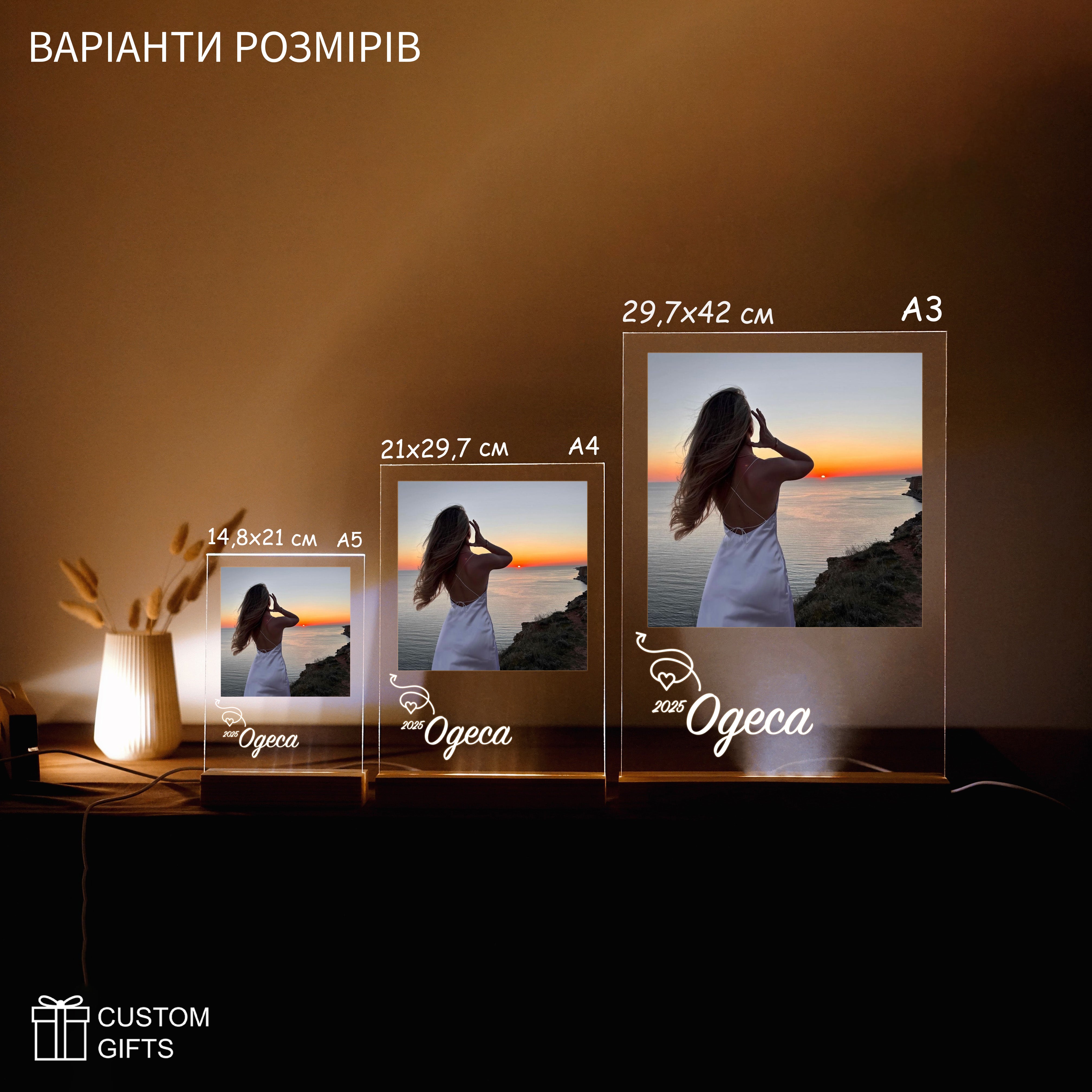 Постер із фото та назвою місця — подарунок з відпустки