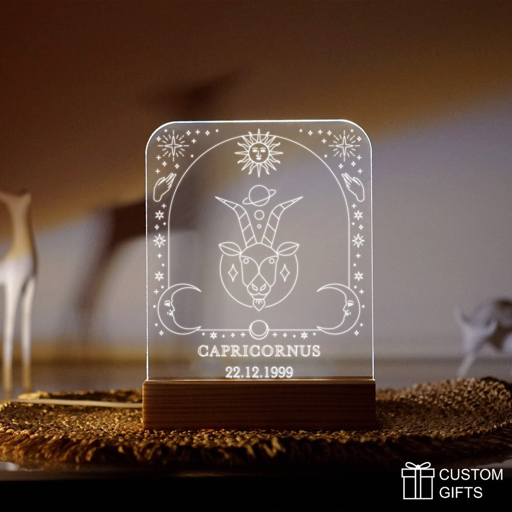 Нічник із знаком зодіаку "Козоріг" — персоналізований подарунок