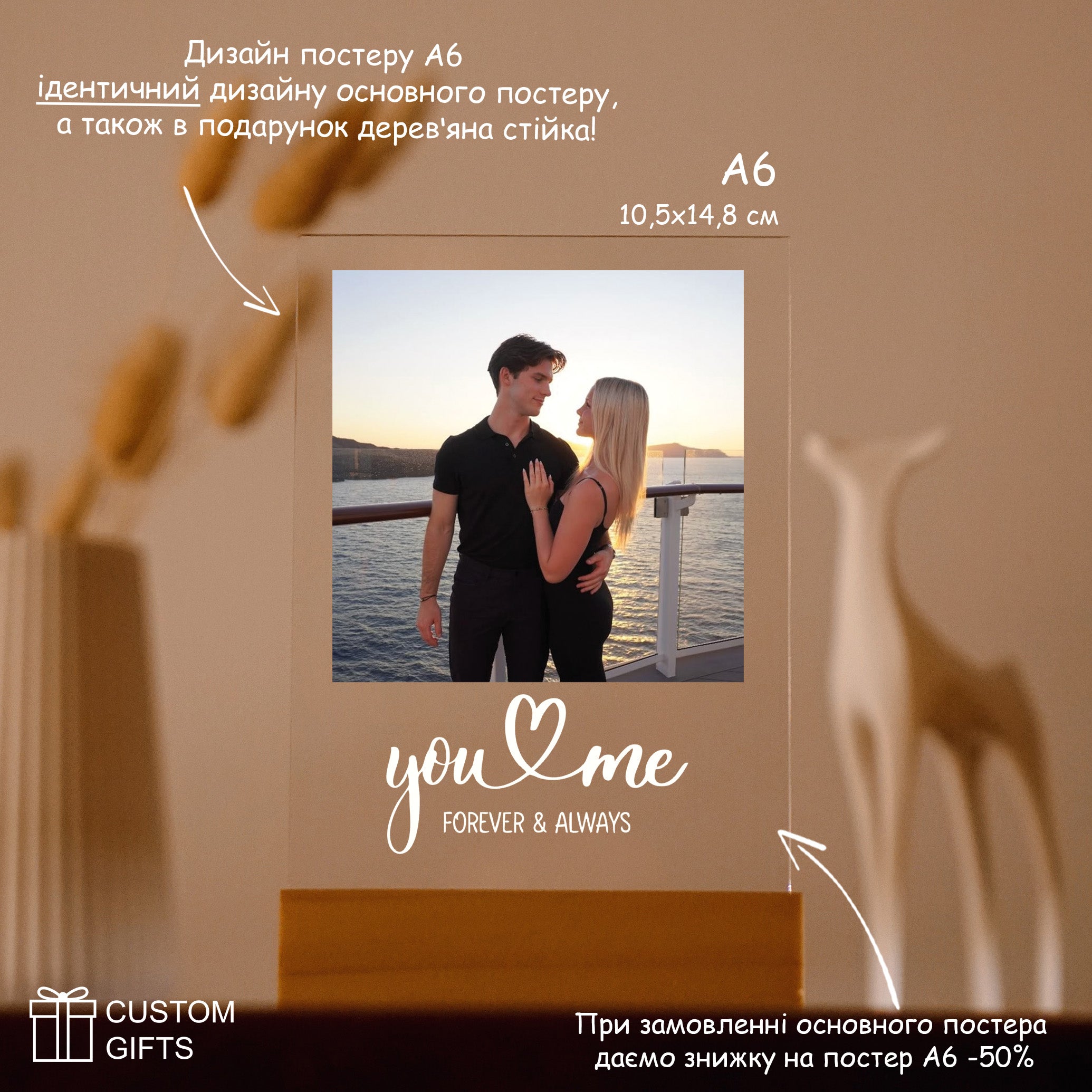 Персоналізований фотопостер — подарунок для коханого хлопця