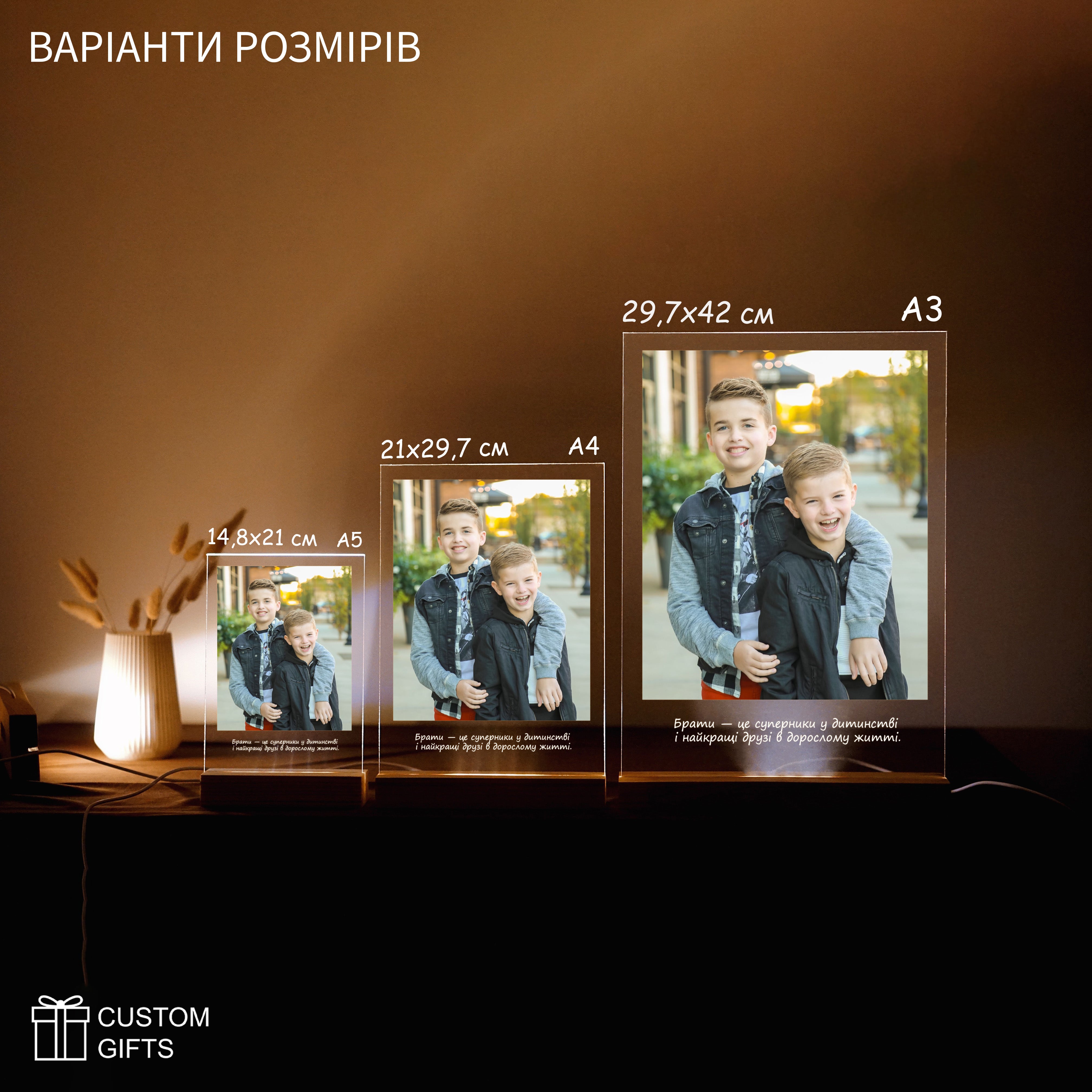 Персоналізований фотопостер найдорожчим - подарунок братові