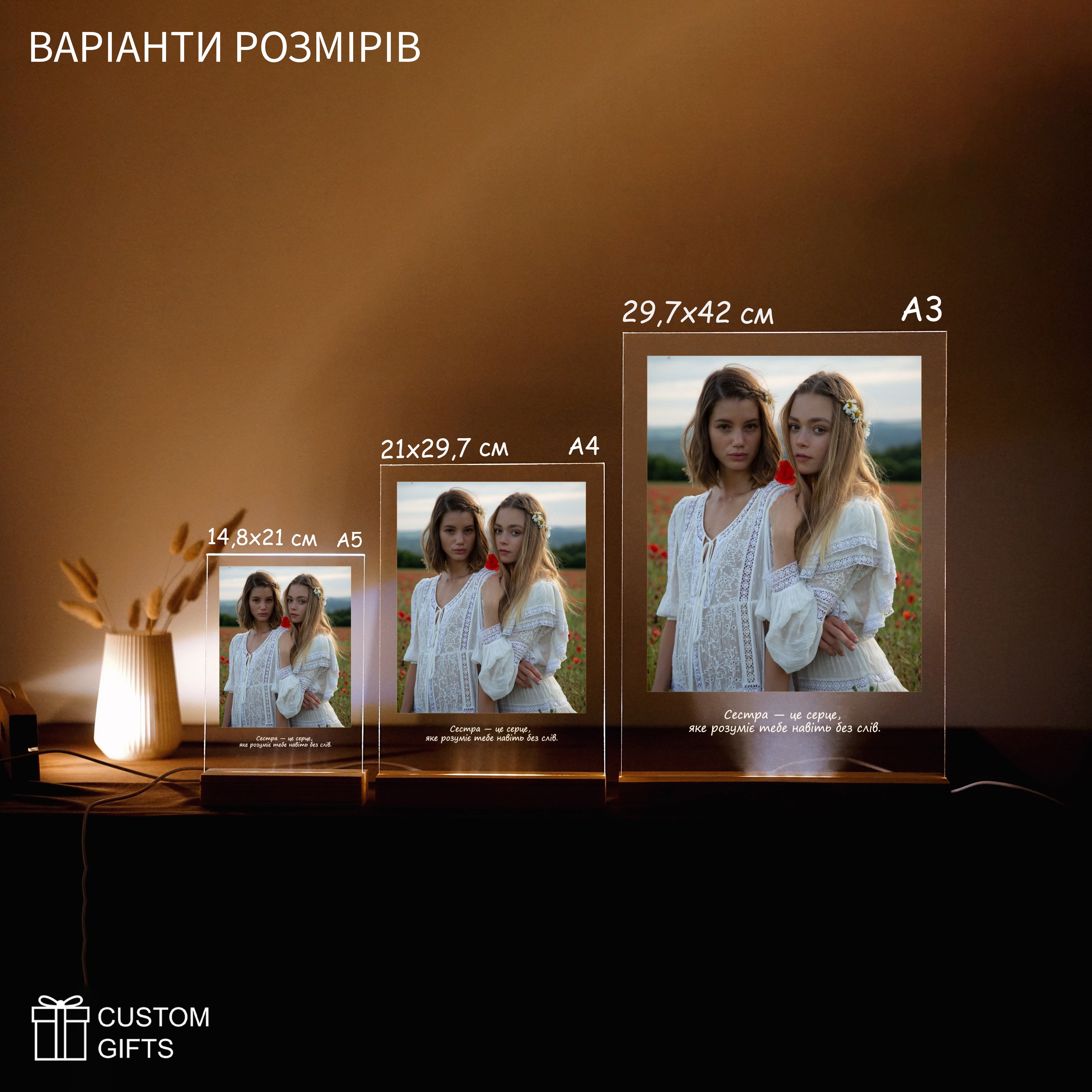 Персоналізований Photoposter для найдорожчих - подарунок сестрі
