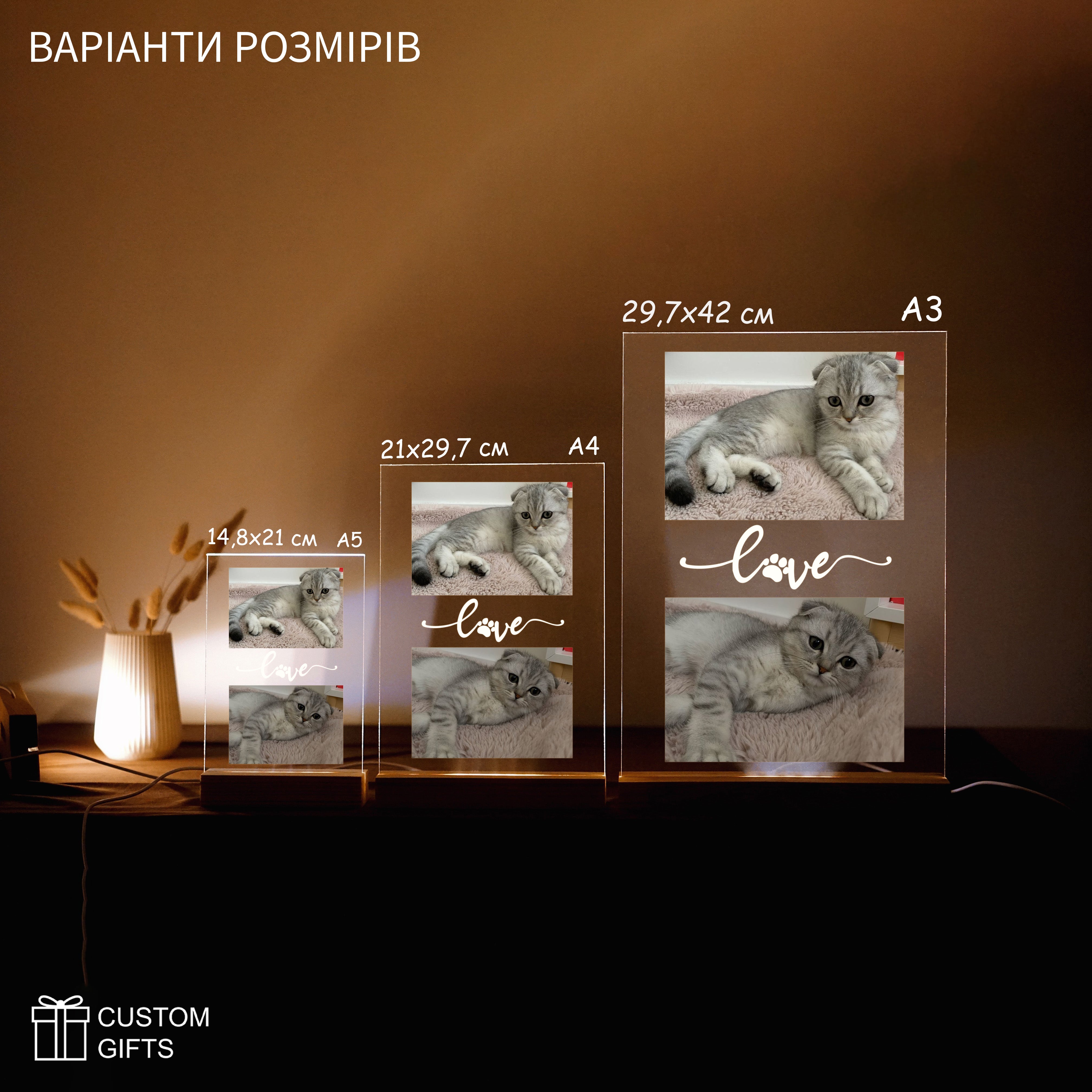 Персоналізований фотопостер колаж - подарунок з домашніми улюбленцями