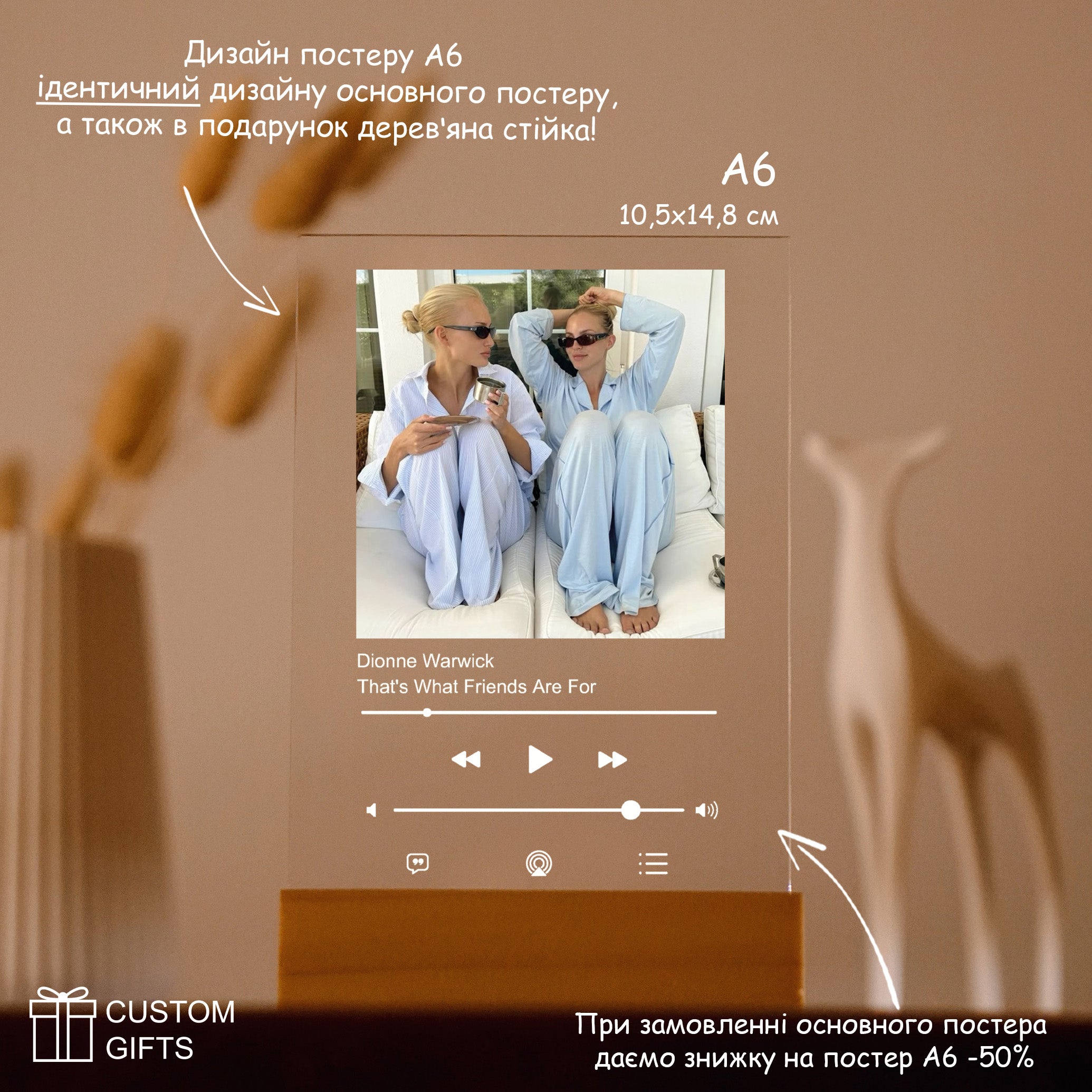 Apple Music Poster — персоналізований подарунок до Дня дружби