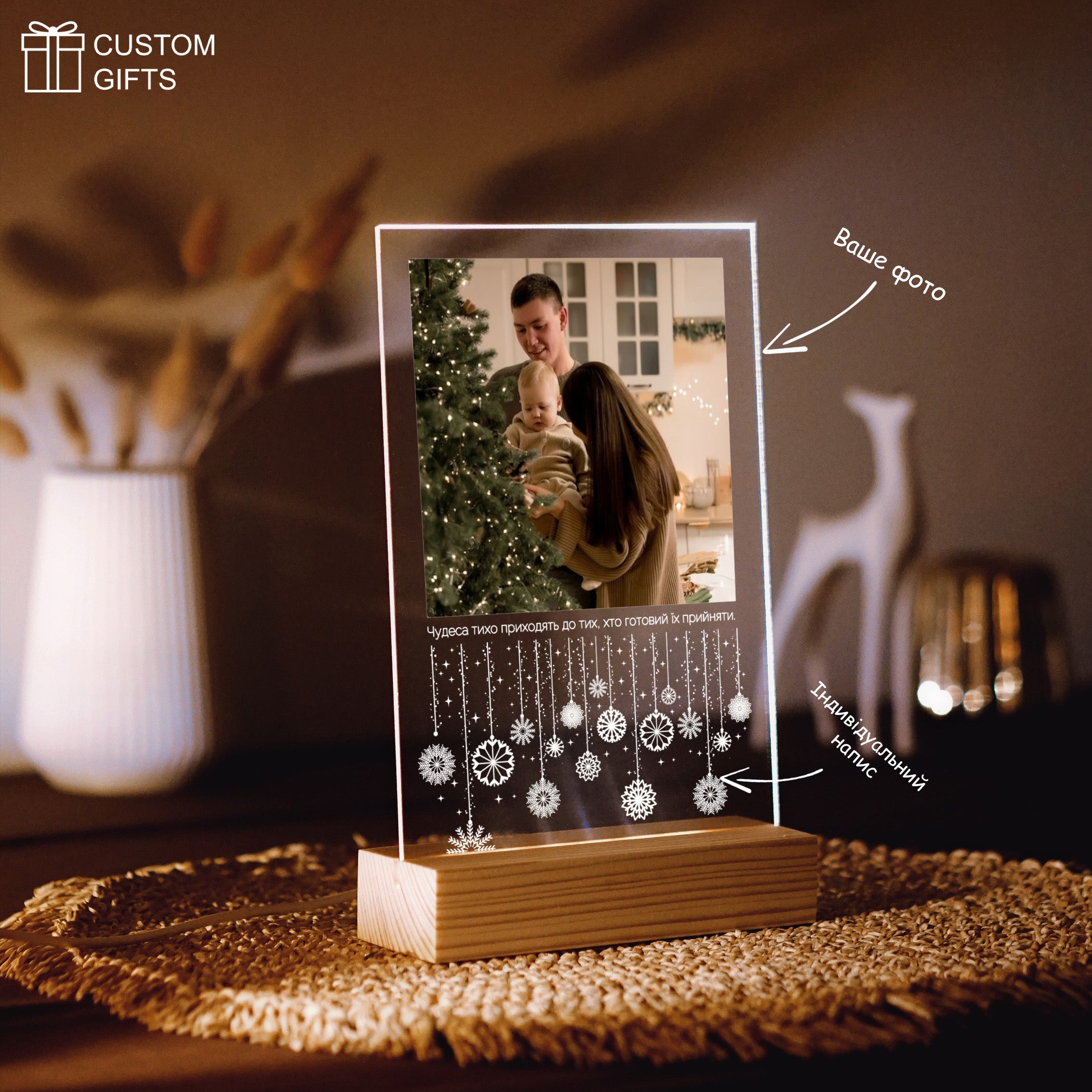 Фотопостер з новорічним декором — теплий подарунок для близьких