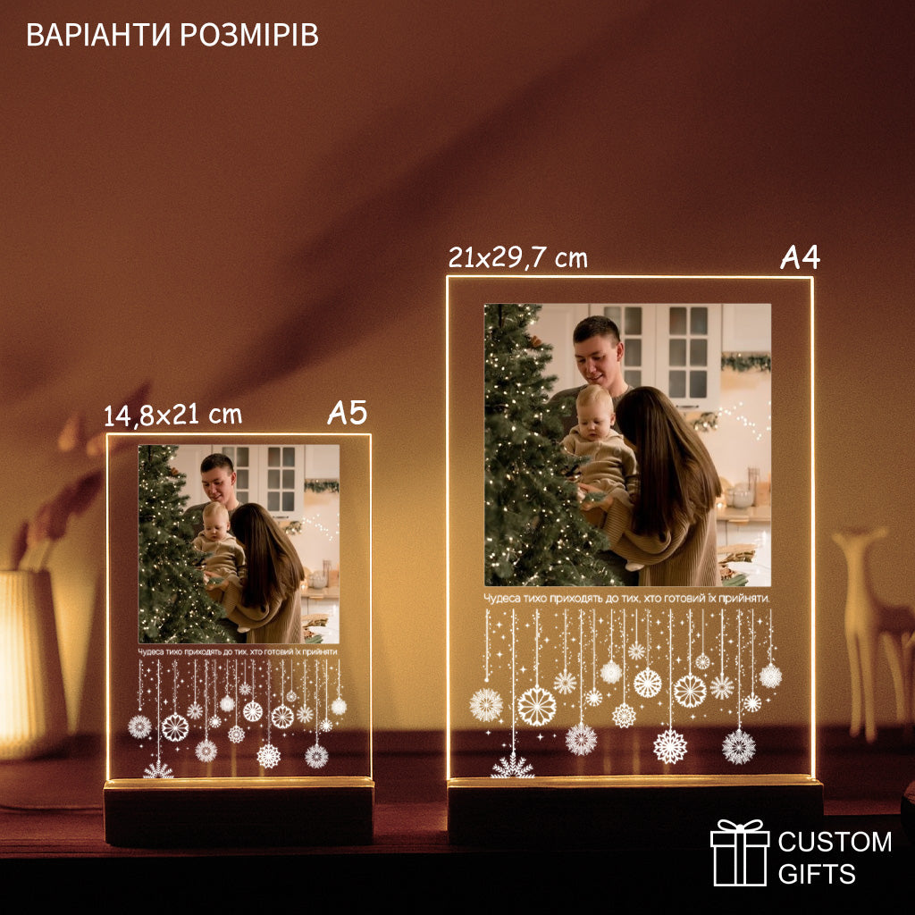 Фотопостер з новорічним декором — теплий подарунок для близьких