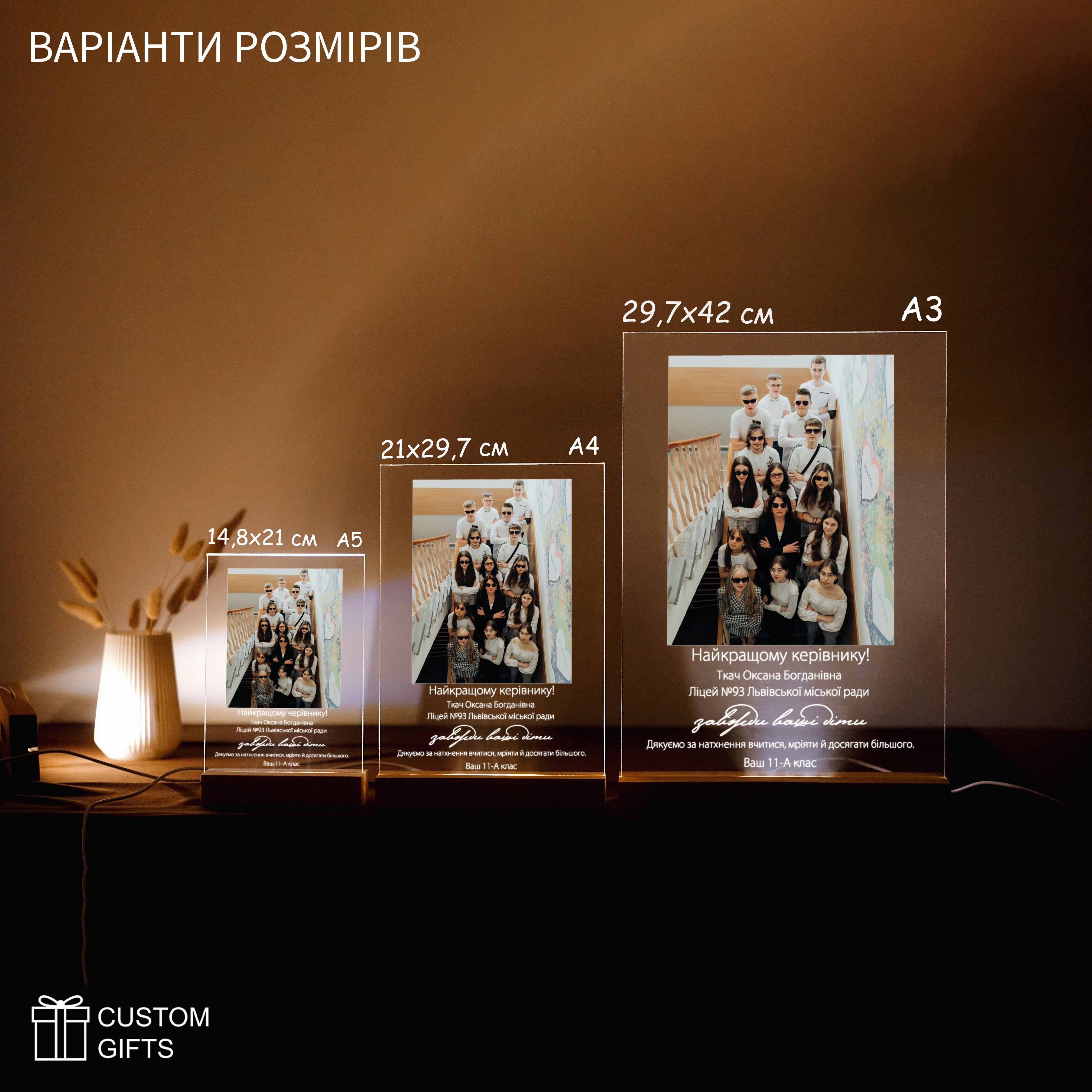 Пам’ятний фотопостер - подарунок керівнику на Останній Дзвоник