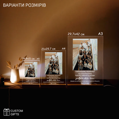 Пам’ятний фотопостер - подарунок керівнику на Останній Дзвоник