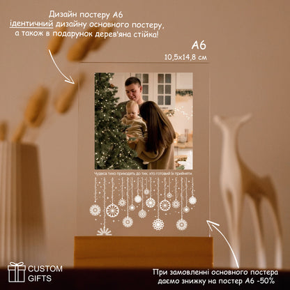Фотопостер з різдвяним декором — теплий подарунок для близьких