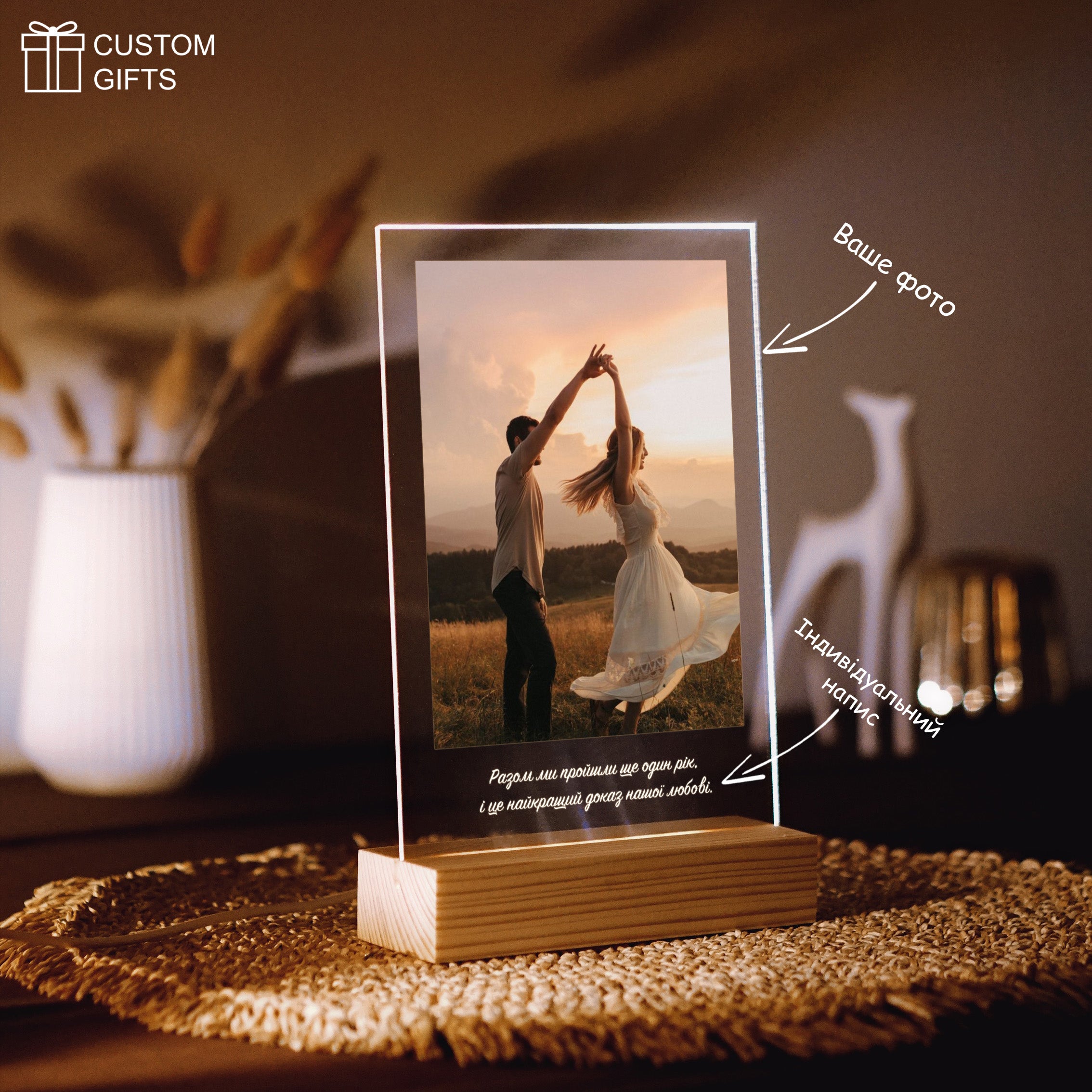 Photoposter з індивідуальним текстом - подарунок на річницю