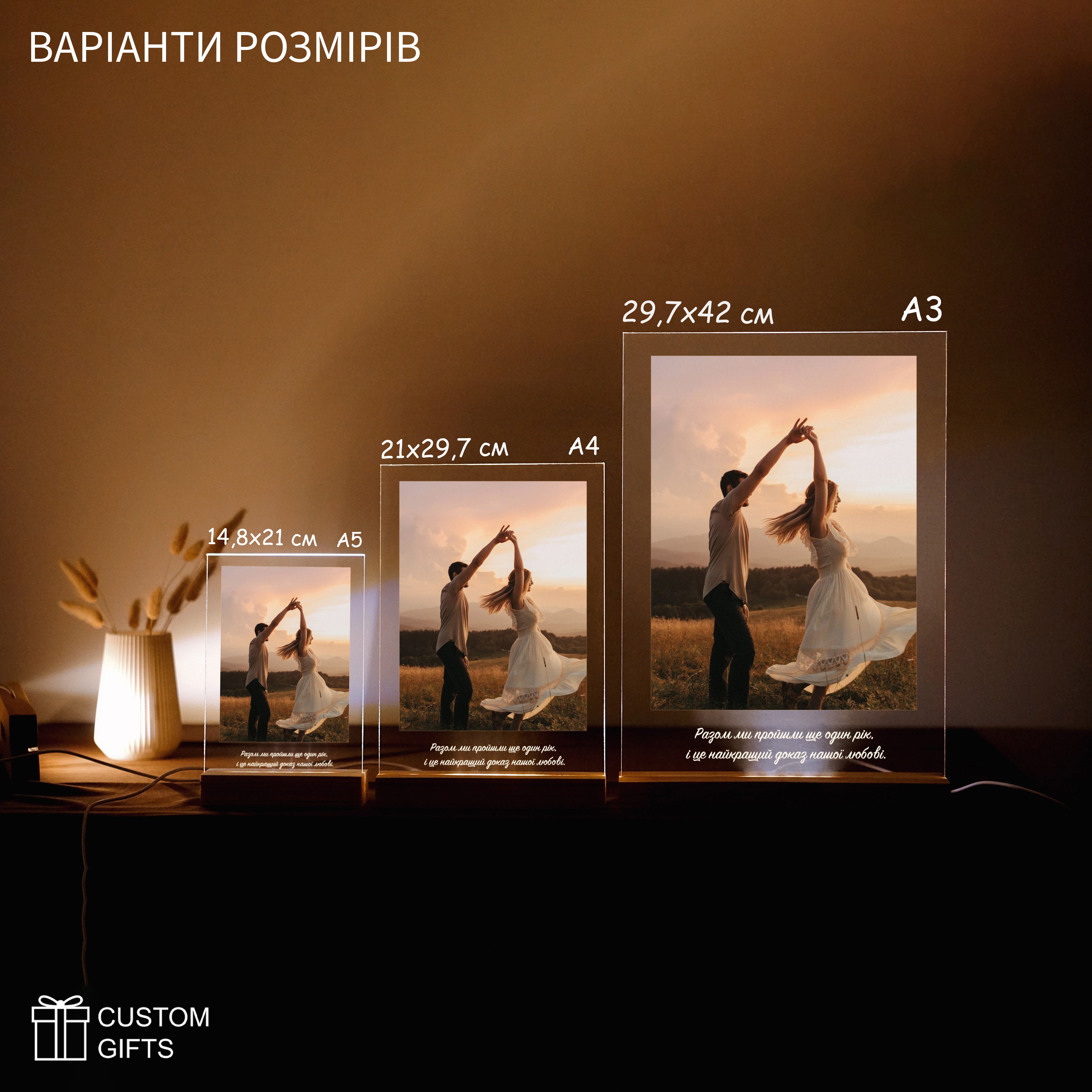 Photoposter з індивідуальним текстом - подарунок на річницю