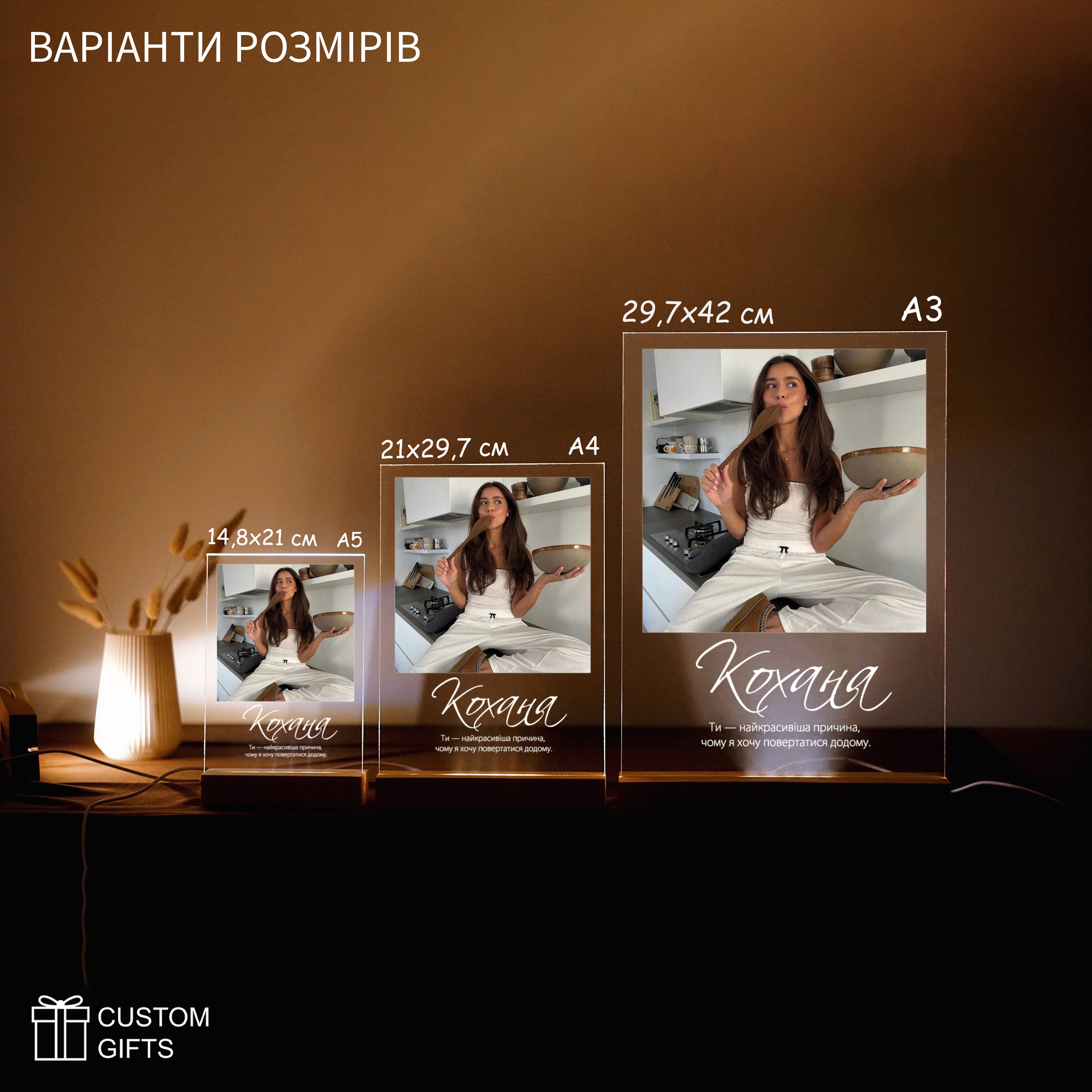 Персоналізований фотопостер — подарунок для коханої дівчини