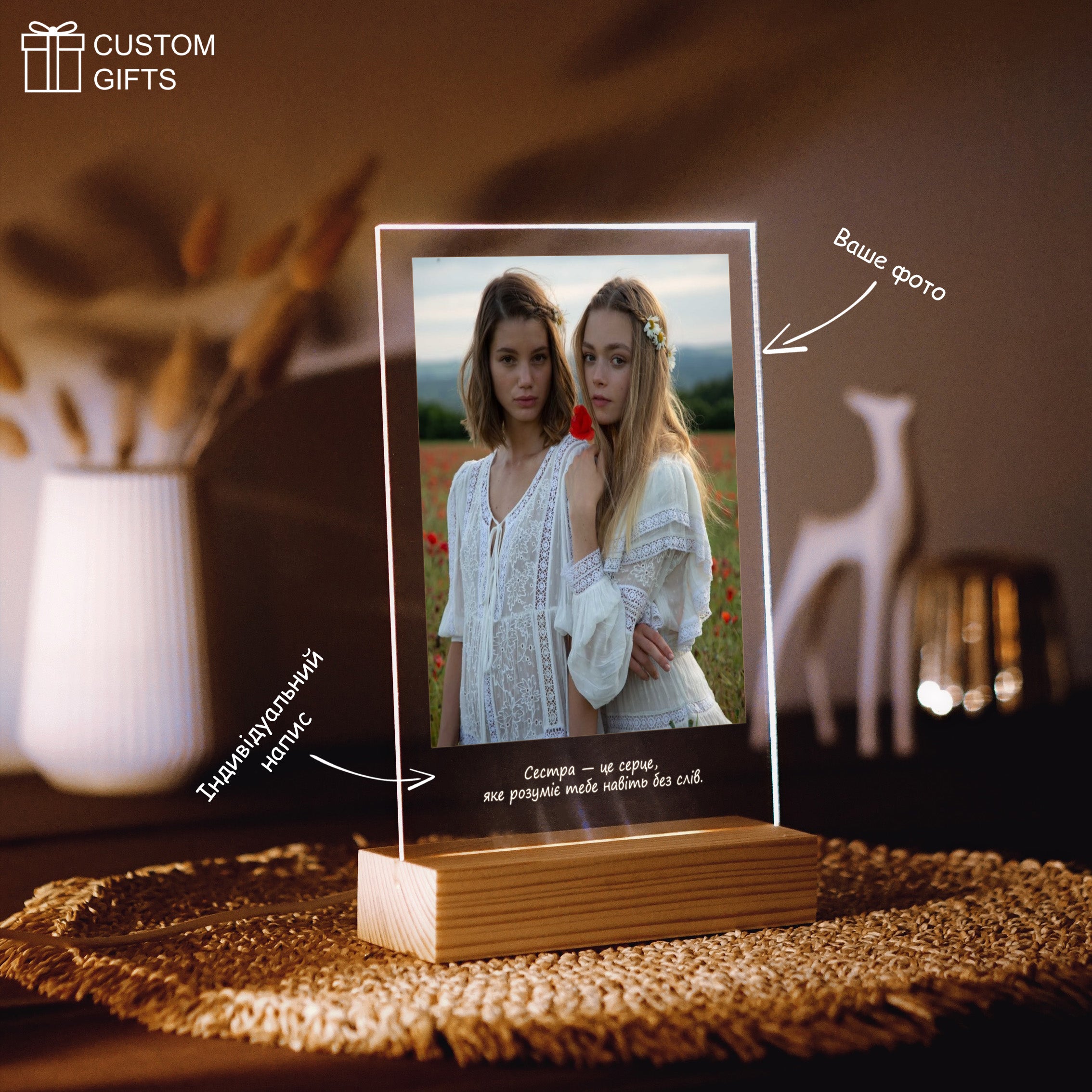 Персоналізований Photoposter для найдорожчих - подарунок сестрі