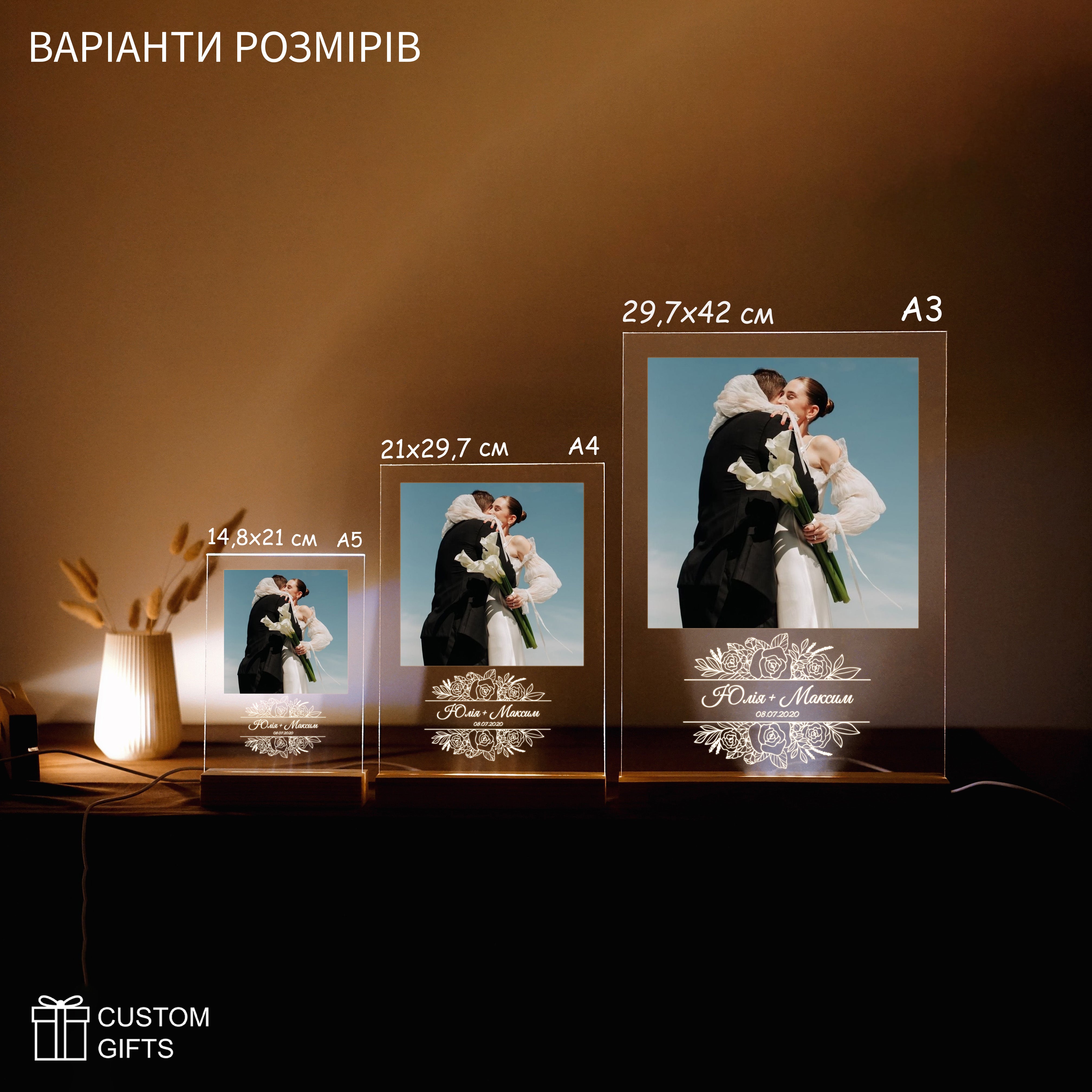 Персоналізований іменний фотопостер — подарунок до річниці