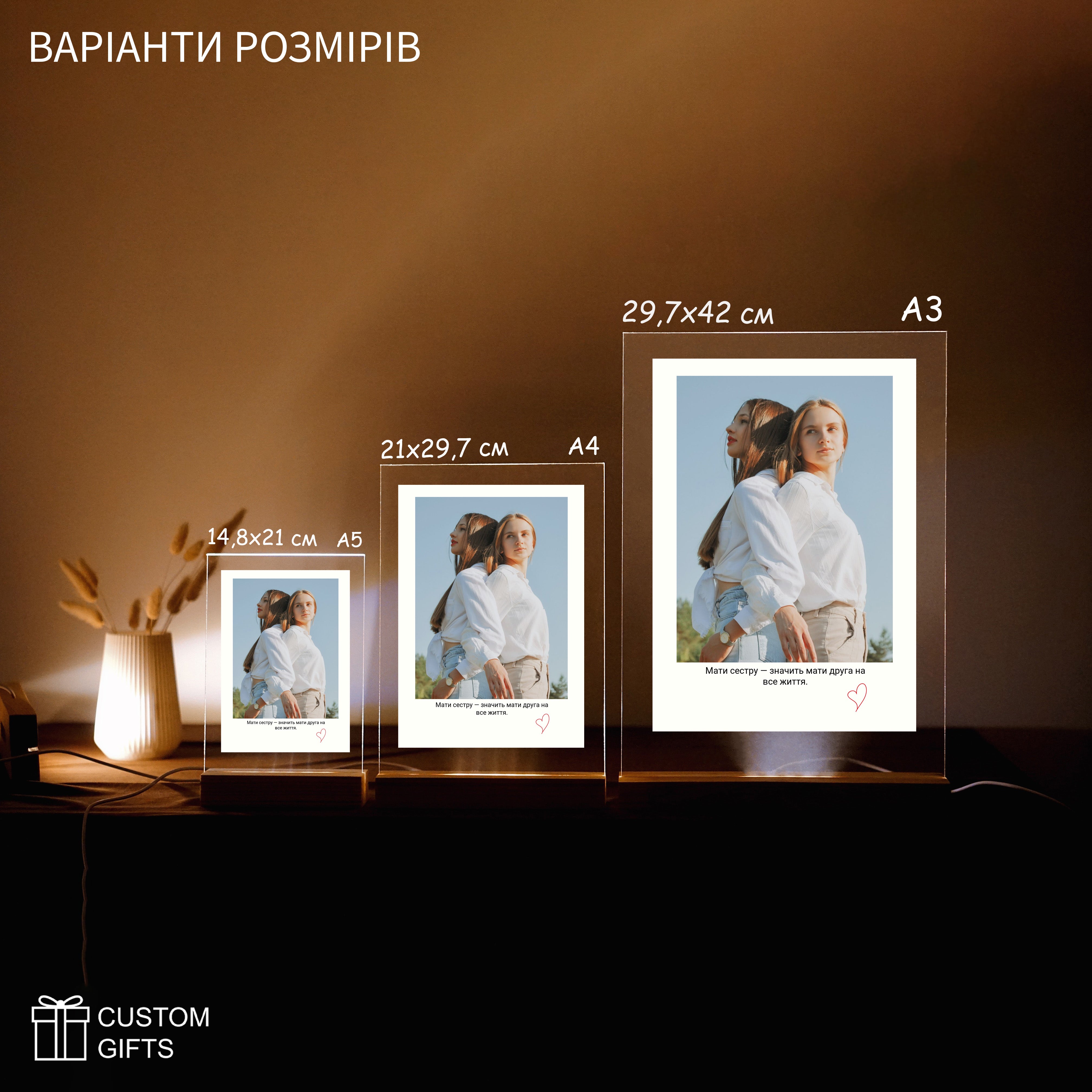 Polaroid Photoposter - подарунок сестрі