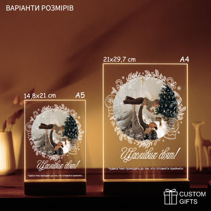 Фотопостер у святковій рамці — подарунок до Різдва